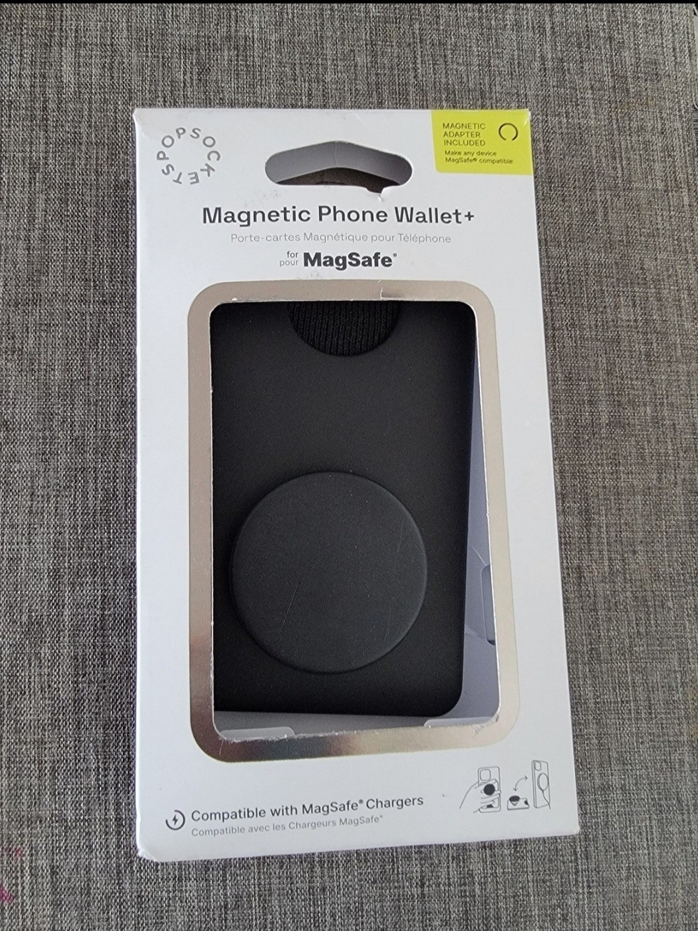 PopSocket Magnetic Phone Wallet+ for MagSafe - Black